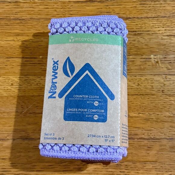 Norwex Counter Cloths Set of 3 amethyst NWT - Picture 1 of 10